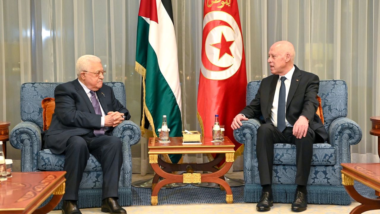 Filistin Devlet Başkanı, Tunus Cumhurbaşkanı ile görüştü