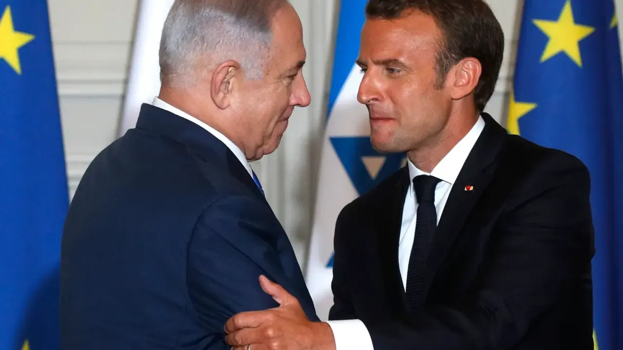 Macron, İsrail ile "tam dayanışma" göstermek için Netanyahu ile görüştü