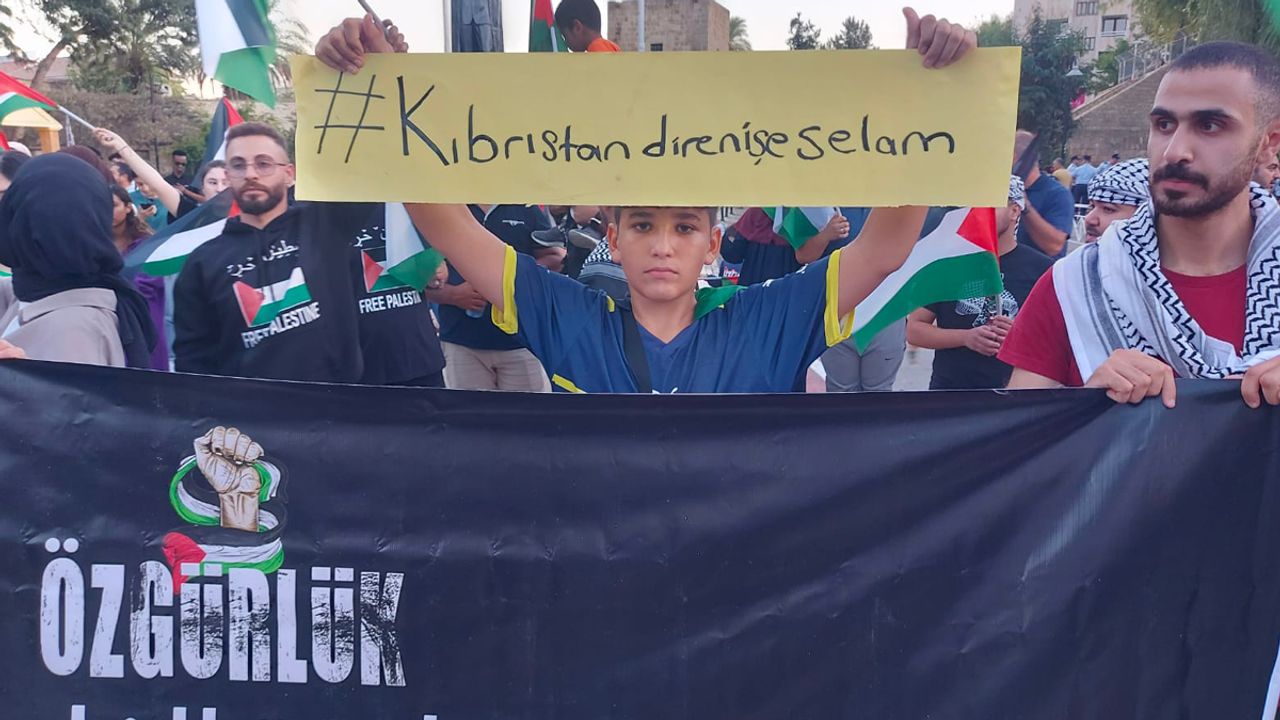 KKTC'de Filistin'e destek için "Büyük Kudüs Konvoyu" düzenlendi
