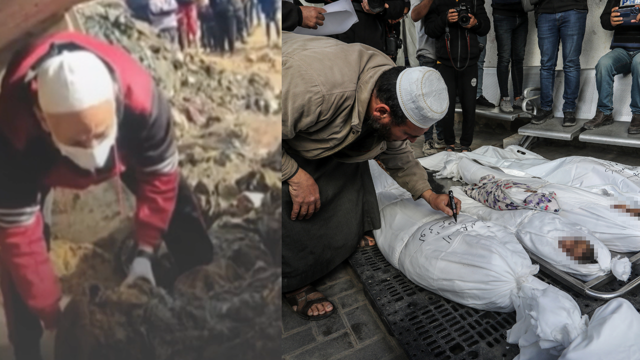 Gazze'de bir okulda elleri ve gözleri bağlı şekilde cansız bedenler bulundu!