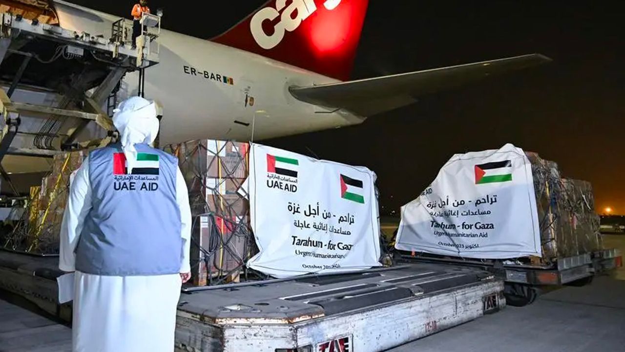 Katar ile BAE, Gazze'ye ulaştırılmak üzere uçaklarla yardım gönderdi