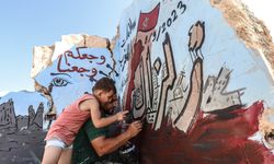 İdlibli grafiti sanatçısı Aziz Esmer'den Fas halkına dayanışma mesajı