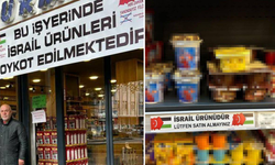 Market sahibinden uyarı: "İsrail malıdır almayın"