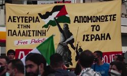 Yunanistan'da Filistin'e destek gösterisi yapıldı