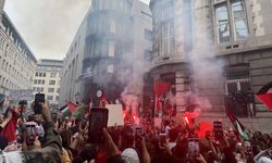 Brüksel'de Filistin ile dayanışma eylemi