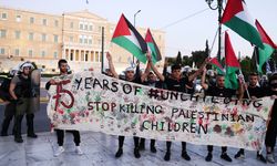 Yunanistan'da Filistin'e destek gösterisi düzenlendi