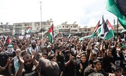 Suriye'nin kuzeyinde Filistin'e destek gösterisi düzenlendi