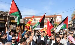 Kuzey Makedonya'da Filistin'e destek gösterisi düzenlendi