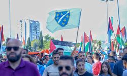 Karadağ'da Filistin'e destek gösterisi düzenlendi