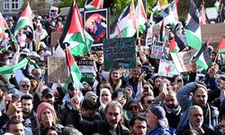 AB'nin kalbi Brüksel'de Filistinlilere destek gösterisi
