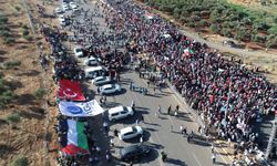 Hatay'daki Cilvegözü Sınır Kapısı önünde Filistin'e destek etkinliği yapıldı