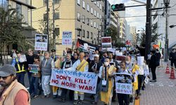 Tokyo'da Filistin'e destek gösterisi düzenlendi
