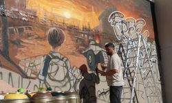 Çankırı'da grafiti sanatıyla Filistin'deki acıya dikkat çekildi