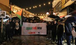 Kuzey Makedonya'da Filistin'e destek yürüyüşü