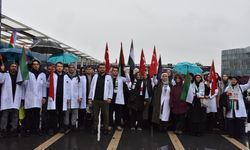 Bursa'da hekimlerden Gazze için "sessiz yürüyüş"