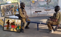Kassam'dan korkan İsrail askerleri, anaokulunda oyuna daldı!
