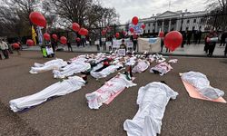 Beyaz Saray önünde Filistin'e destek gösterisi düzenlendi