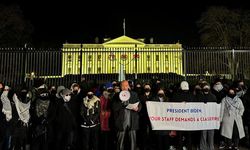 Biden yönetimi çalışanlarından Beyaz Saray önünde "Gazze" protestosu
