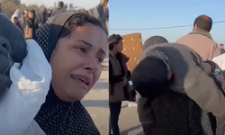 Gazzeli kadın, şehit olan evladını kucağına alarak güneye geçti