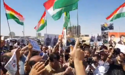 İran Devrim Muhafızları Ordusu'nun Erbil saldırısı BM ofisi önünde protesto edildi