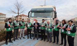 Nevşehir'de Gazzeliler için hazırlanan yardımlar yola çıktı