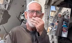 Gazzeli yaşlı adam evinin yıkıntıları karşısında gözyaşlarına boğuldu