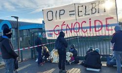 Belçika'da göstericiler, İsrail'e silah tedariki yapan şirketlerin önünde eylem yaptı