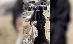 Gazzeli kadın, molozlar arasında ailesini arıyor