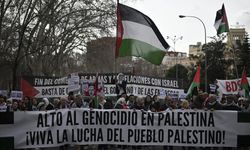 İspanya'da 100'den fazla noktada Filistin'e destek gösterileri düzenlendi