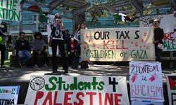 Filistin destekçisi protestolara San Francisco Üniversitesi öğrencileri de katıldı