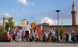 Erzurum'da sağlık çalışanları, Gazze için yürüdü