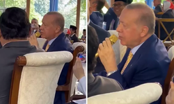 Cumhurbaşkanı Erdoğan Endonezya'da mehter marşına eşlik etti