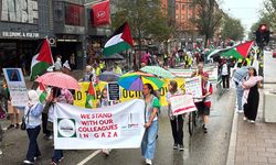 İsrail'in saldırıları Stockholm'de protesto edildi