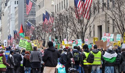 New York'ta Filistin'e destek gösterisi düzenlendi