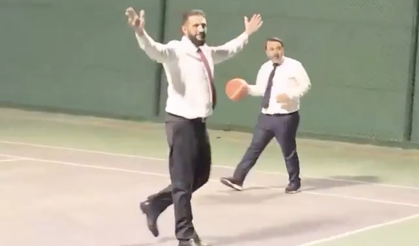 Suriye Cumhurbaşkanı Ahmed Şara Dışişleri Bakanı ile basketbol oynadı