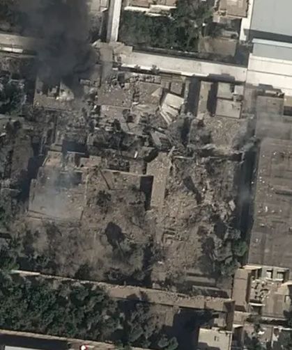 Uydu görüntüleri: Hamaney'in konutunda büyük yıkım