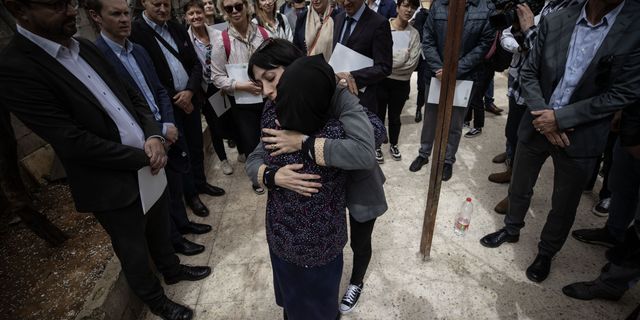 Avrupalı diplomatlardan, tehdit altındaki Filistinlilere ziyaret