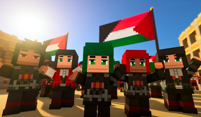 Meta yürüyüşü: Roblox oyuncuları sanal Filistin yanlısı protesto düzenledi