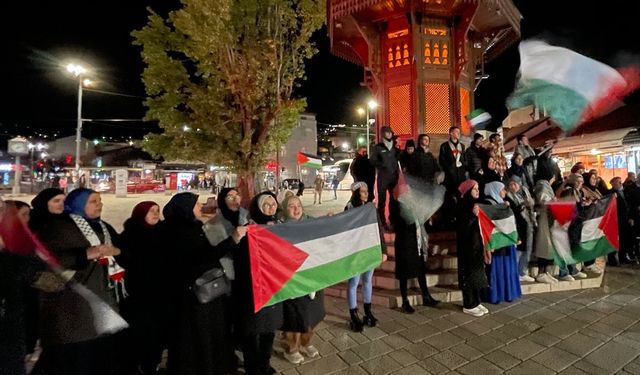 Saraybosna'da İsrail'in Gazze'ye saldırıları protesto edildi