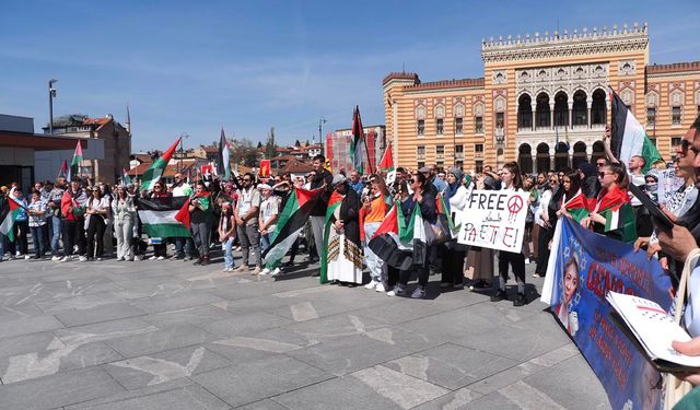 Bosna Hersek'te Filistin'e destek gösterisi düzenlendi