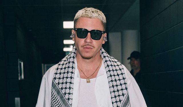 Amerikalı rap sanatçısı Macklemore, Almanya'daki konserinde Filistin'e destek verdi