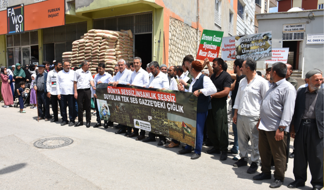 Şırnak'ta İsrail'in Gazze'ye saldırıları protesto edildi