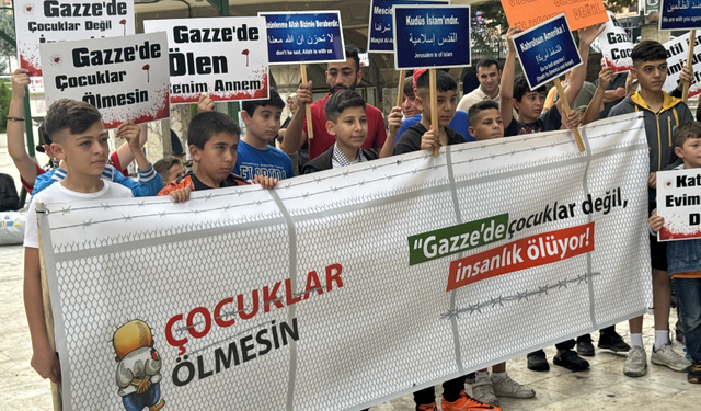 Afyonkarahisar'da İsrail'in saldırıları protesto edildi