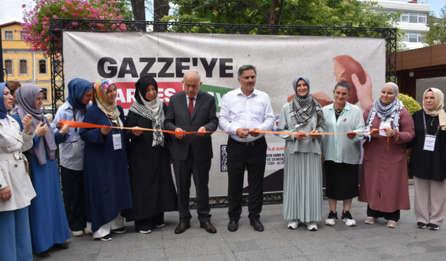 Trabzon'da Gazzelilere destek için "Hayır Çarşısı" açıldı