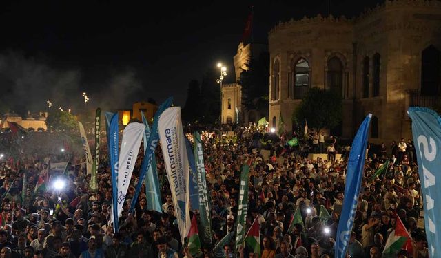 Heniyye suikastı İstanbul'da İHH tarafından düzenlenen yürüyüşle protesto edildi