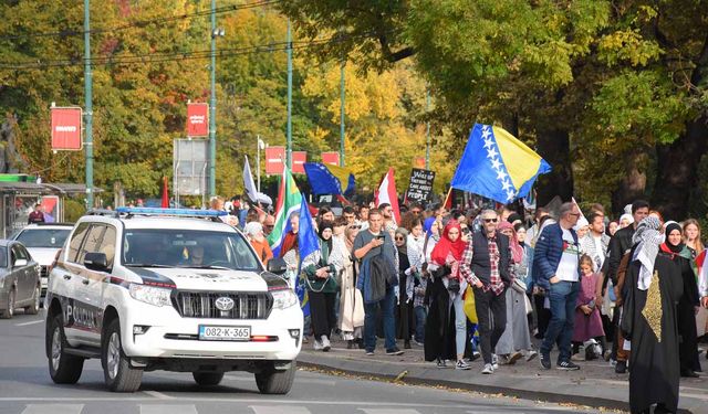 Bosna Hersek'te İsrail'in Gazze'ye saldırıları protesto edildi