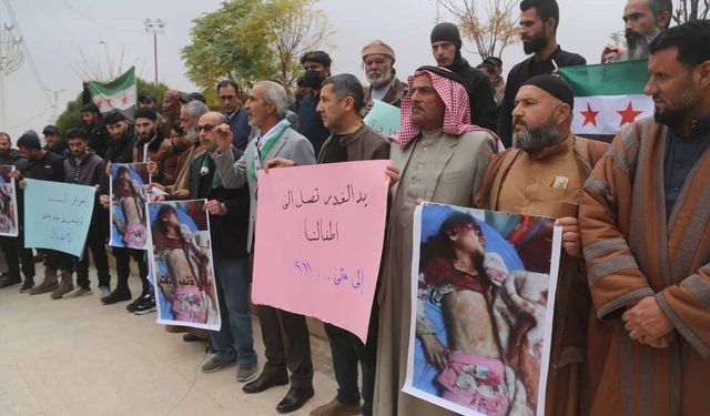 Tel Abyad halkı terör örgütü PKK/YPG’yi protesto etti