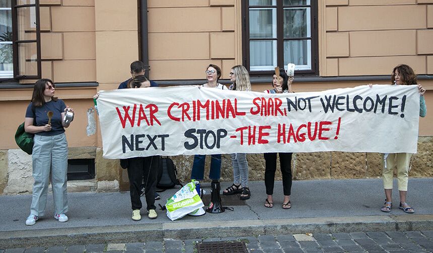 İsrail Dışişleri Bakanı Hırvatistan'da: "Savaş suçlusu hoş gelmedin!"