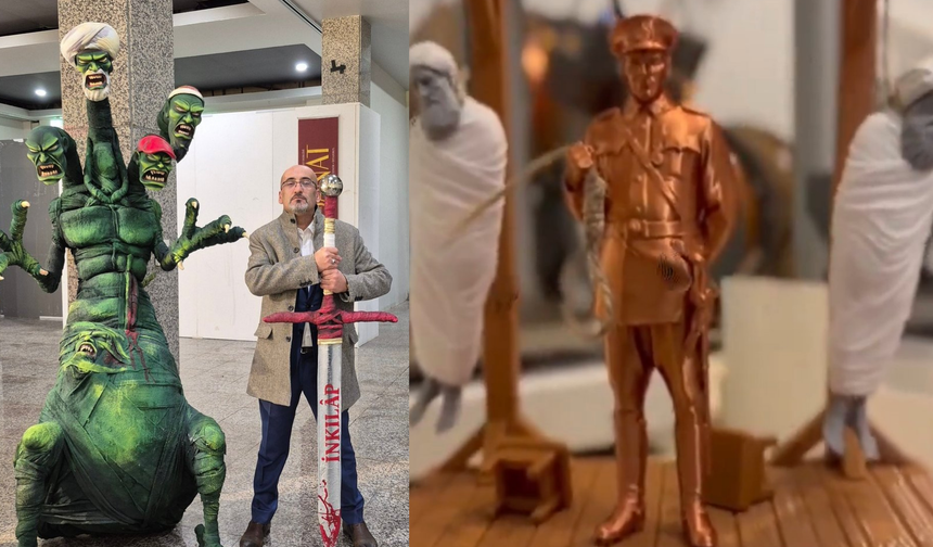 Murat Katfar 'sanat' adı altında dini değerlere saldırdı!