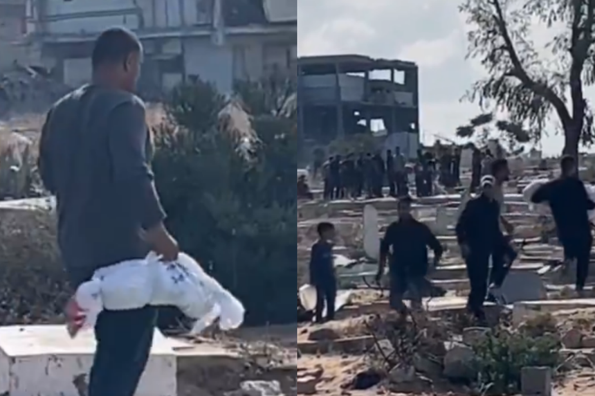 Gazze'de şehitler, yakınlarının elleriyle toprağa veriliyor